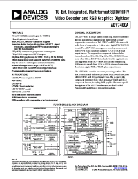 Datasheet ADV7400AKSTZ-110 производства Analog Devices