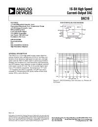 Datasheet DAC16FP manufacturer Analog Devices
