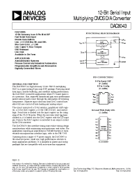 Datasheet DAC8043AZ/883 manufacturer Analog Devices