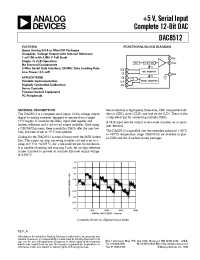 Datasheet DAC8512 manufacturer Analog Devices
