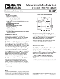Datasheet EVAL-AD7322CB1 manufacturer Analog Devices