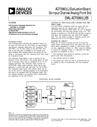 Datasheet EVAL-AD73360LEB manufacturer Analog Devices