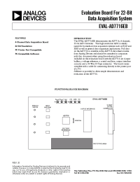 Datasheet EVAL-AD7716EB manufacturer Analog Devices