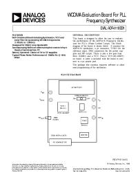 Datasheet EVAL-ADF4118EB1 manufacturer Analog Devices