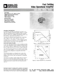 Datasheet HOS-050A manufacturer Analog Devices