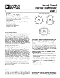 Datasheet JM13903BIA manufacturer Analog Devices
