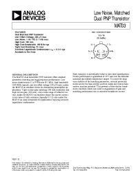 Datasheet MAT03AH2 manufacturer Analog Devices