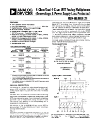 Datasheet MUX08A manufacturer Analog Devices