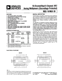 Datasheet MUX-28AT manufacturer Analog Devices