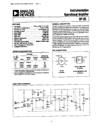 Datasheet OP-05CP manufacturer Analog Devices