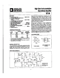 Datasheet OP06F производства Analog Devices