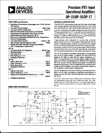 Datasheet OP-17BZ manufacturer Analog Devices