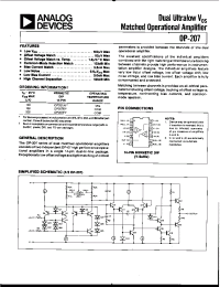 Datasheet OP207B manufacturer Analog Devices