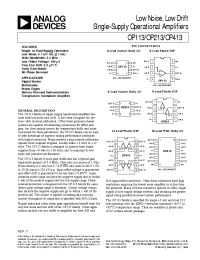 Datasheet OP213ES manufacturer Analog Devices