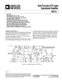 Datasheet OP215A manufacturer Analog Devices