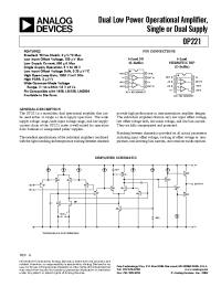 Datasheet OP221AZ3 manufacturer Analog Devices