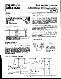 Datasheet OP227F manufacturer Analog Devices