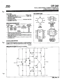Datasheet OP-260ARC/883 manufacturer Analog Devices