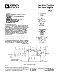 Datasheet OP27FP3 производства Analog Devices