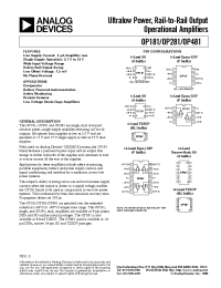 Datasheet OP281GP manufacturer Analog Devices