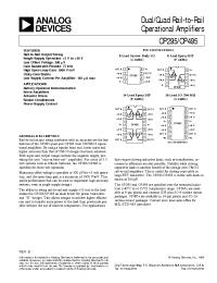 Datasheet OP295 manufacturer Analog Devices