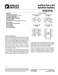 Datasheet OP295G manufacturer Analog Devices