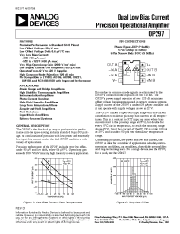 Datasheet OP297EP manufacturer Analog Devices