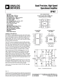 Datasheet OP467A manufacturer Analog Devices