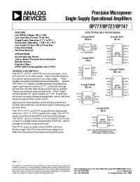 Datasheet OP727AR manufacturer Analog Devices