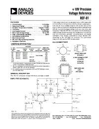 Datasheet REF01A manufacturer Analog Devices