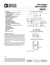Datasheet SSM2019BN manufacturer Analog Devices