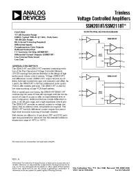 Datasheet SSM2118TS manufacturer Analog Devices
