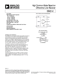 Datasheet SSM2141P manufacturer Analog Devices