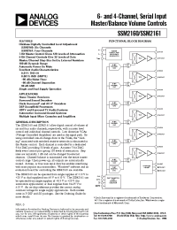 Datasheet SSM2160 manufacturer Analog Devices