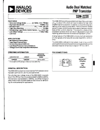 Datasheet SSM2220P manufacturer Analog Devices