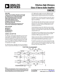 Datasheet SSM2302 manufacturer Analog Devices
