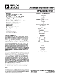 Datasheet TMP36GT9 manufacturer Analog Devices