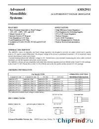 Datasheet AMS2911CM-25 manufacturer AMS
