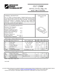 Datasheet 1517-250M manufacturer APT