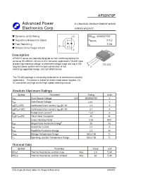 Datasheet AP03N70P manufacturer APT