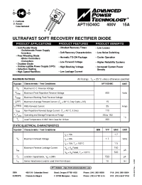 Datasheet APT15D40C manufacturer APT