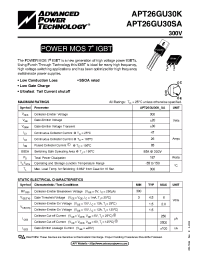 Datasheet APT26GU30K manufacturer APT