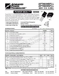 Datasheet APT6029SFLL manufacturer APT