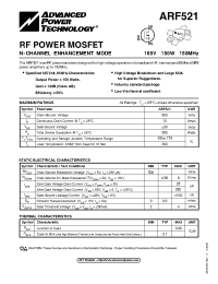 Datasheet ARF521 manufacturer APT