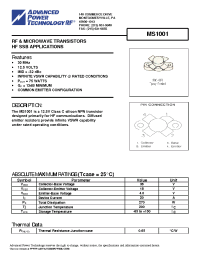 Datasheet MS1001 manufacturer APT