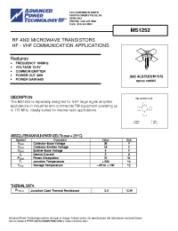 Datasheet MS1252 manufacturer APT