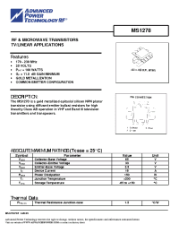 Datasheet MS1278 manufacturer APT