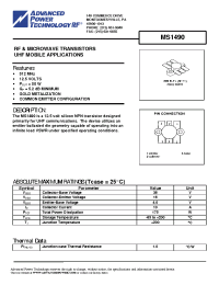 Datasheet MS1490 manufacturer APT