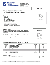 Datasheet MS1527 manufacturer APT
