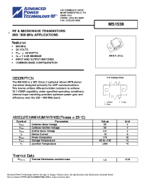 Datasheet MS1536 manufacturer APT